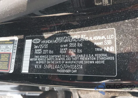 2023 Hyundai Elantra Se from USA, damaged, VIN 5NPLL4AG7PH108314